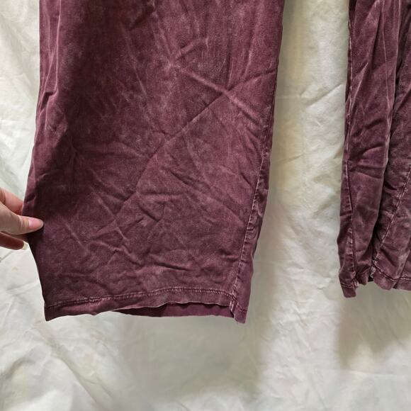 Torrid maroon acid wash cargo lounge pants elastic waistband drawstring size 2S - Picture 5 of 12